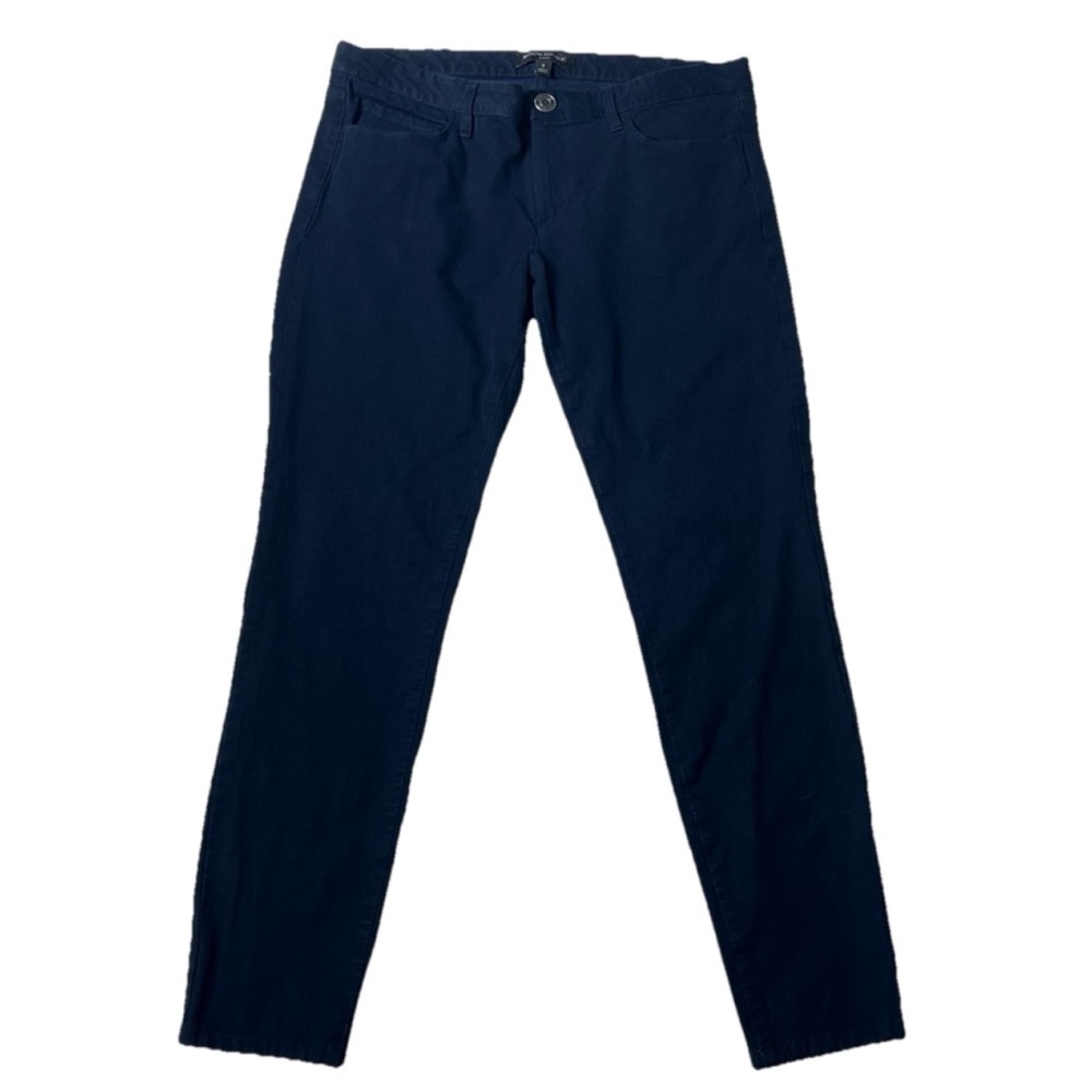Banana Republic Sloan Chino Mid Rise Skinny Pants Dark Navy Blue Size 8 Pockets